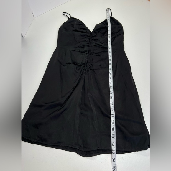 ASTR Peony Dress Black Mini Sateen Satin Ruched
Size Medium NEW Revolve - Picture 8 of 12